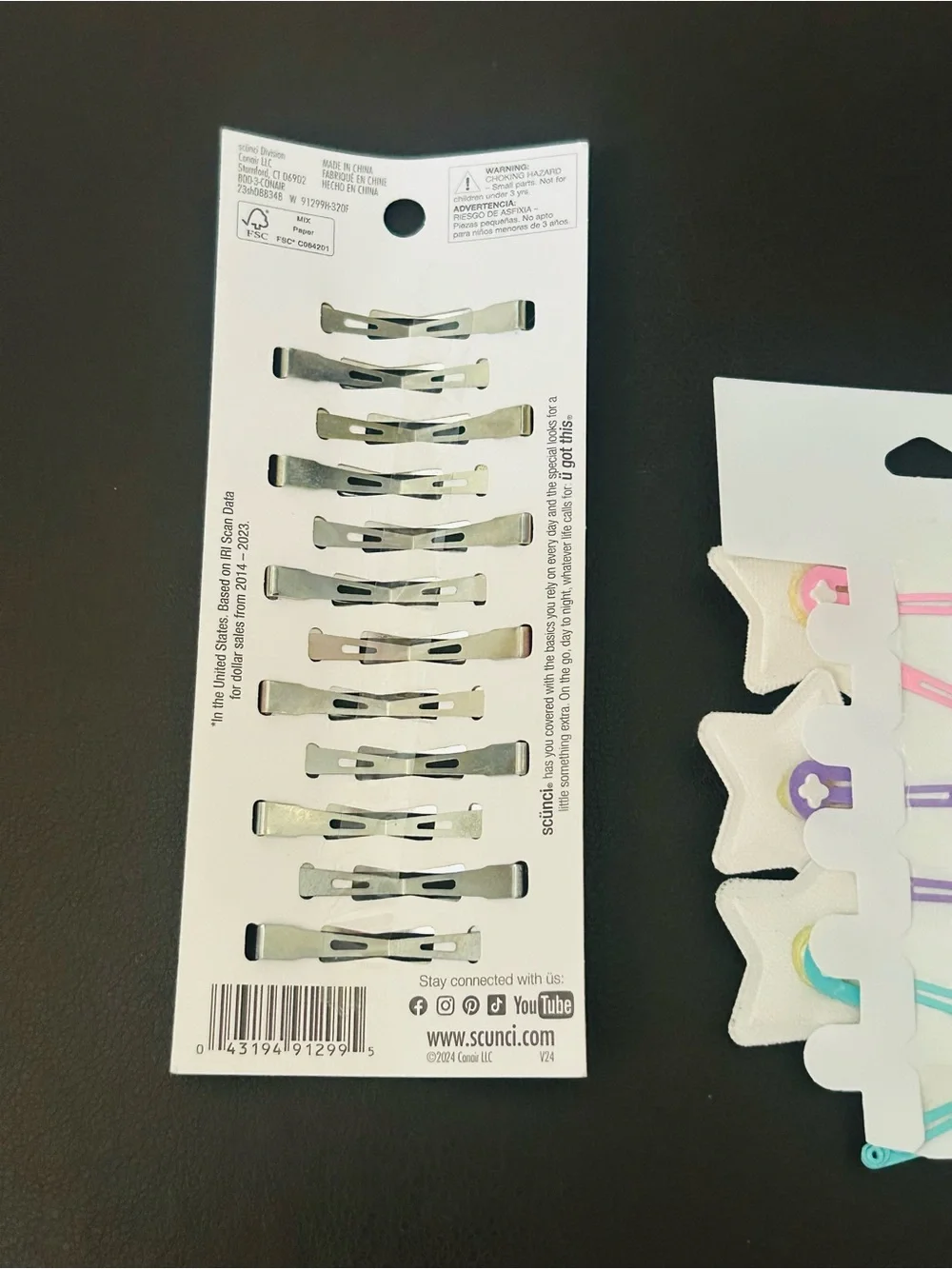 Scunci Fine Hair Snap Clip Set